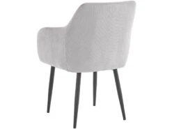 Lot De 2 Chaises De Salle à Manger Rembourrées En Velours Gris Clair -Mobilier De Restaurant chaise 21687863