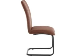 Chaises De Salle à Manger Rembourrées Lot De 2 En PU Cognac -Mobilier De Restaurant chaise 21692523