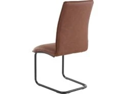 Chaises De Salle à Manger Rembourrées Lot De 2 En PU Cognac -Mobilier De Restaurant chaise 21692525