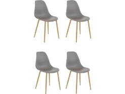 Chaise Miller 4pk Gris Clair PlastOak 18 Chaise Miller 4pk Gris Clair PlastOak -Mobilier De Restaurant chaise 21697659