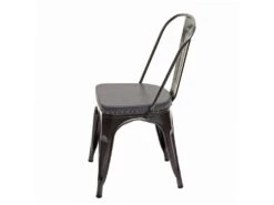 4x Chaises De Salle à Manger Cuisine Design Industriel En Métal Noir Assise Synthétique Gris 04_0000597 7 4x Chaises De Salle à Manger Cuisine Design Industriel En Métal Noir Assise Synthétique Gris 04_0000597 -Mobilier De Restaurant chaise 21741017