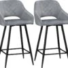 Lot De 2 Chaises De Salon SAMUEL Gris Et Noir