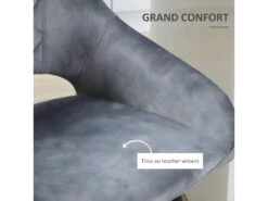 Lot De 2 Chaises De Salon SAMUEL Gris Et Noir 8 Lot De 2 Chaises De Salon SAMUEL Gris Et Noir -Mobilier De Restaurant chaise 21988559