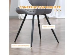 Lot De 2 Chaises EVAN Coloris Gris -Mobilier De Restaurant chaise 21988741