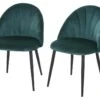 Lot De 2 Chaises COLIBRI Velours Vert
