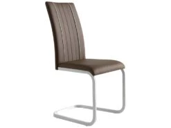 Duo De Chaises Similicuir Marron - LUMBA -Mobilier De Restaurant chaise 22117101