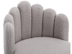 Lot De 2 Chaises Godole - Structure En L - Dossier En Forme De Pétale - Cachemire - Gris & Argent -Mobilier De Restaurant chaise 22125359