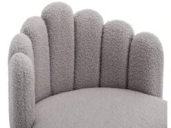 Lot De 2 Chaises Godole - Structure En L - Dossier En Forme De Pétale - Cachemire - Gris & Noir -Mobilier De Restaurant chaise 22125393