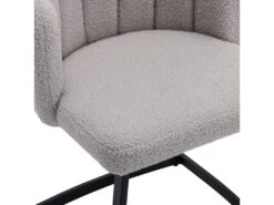 Lot De 2 Chaises Godole - Structure En L - Dossier En Forme De Pétale - Cachemire - Gris & Noir -Mobilier De Restaurant chaise 22125395