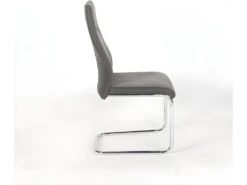 Chaise OLIVIER Design En Métal Et Tissu Coloris Gris - Lot De 4 -Mobilier De Restaurant chaise 22128433