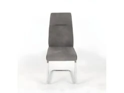 Chaise OLIVIER Design En Métal Et Tissu Coloris Gris - Lot De 4 -Mobilier De Restaurant chaise 22128435