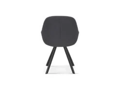 Chaise JEANNE Tissus Gris Dos PU Gris Foncé, Dimension H85 X L55 X P62, Idéal Pour Votre Cuisine Ou Salle à Manger -Mobilier De Restaurant chaise 22128455