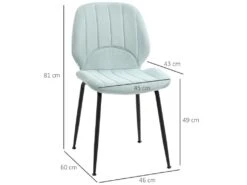 Lot De 2 Chaises De Salle à Manger En Velours Avec Dossier, Assise Rembourrée Et Pieds En Acier Vert Et Noir 7 Lot De 2 Chaises De Salle à Manger En Velours Avec Dossier, Assise Rembourrée Et Pieds En Acier Vert Et Noir -Mobilier De Restaurant chaise 22167605