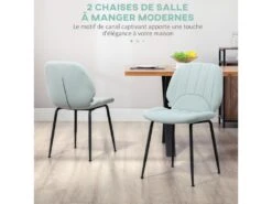 Lot De 2 Chaises De Salle à Manger En Velours Avec Dossier, Assise Rembourrée Et Pieds En Acier Vert Et Noir 9 Lot De 2 Chaises De Salle à Manger En Velours Avec Dossier, Assise Rembourrée Et Pieds En Acier Vert Et Noir -Mobilier De Restaurant chaise 22167609