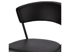 Plim Chaise De Salle à Manger, Noir, Similicuir, Métal Noir. -Mobilier De Restaurant chaise 22188377