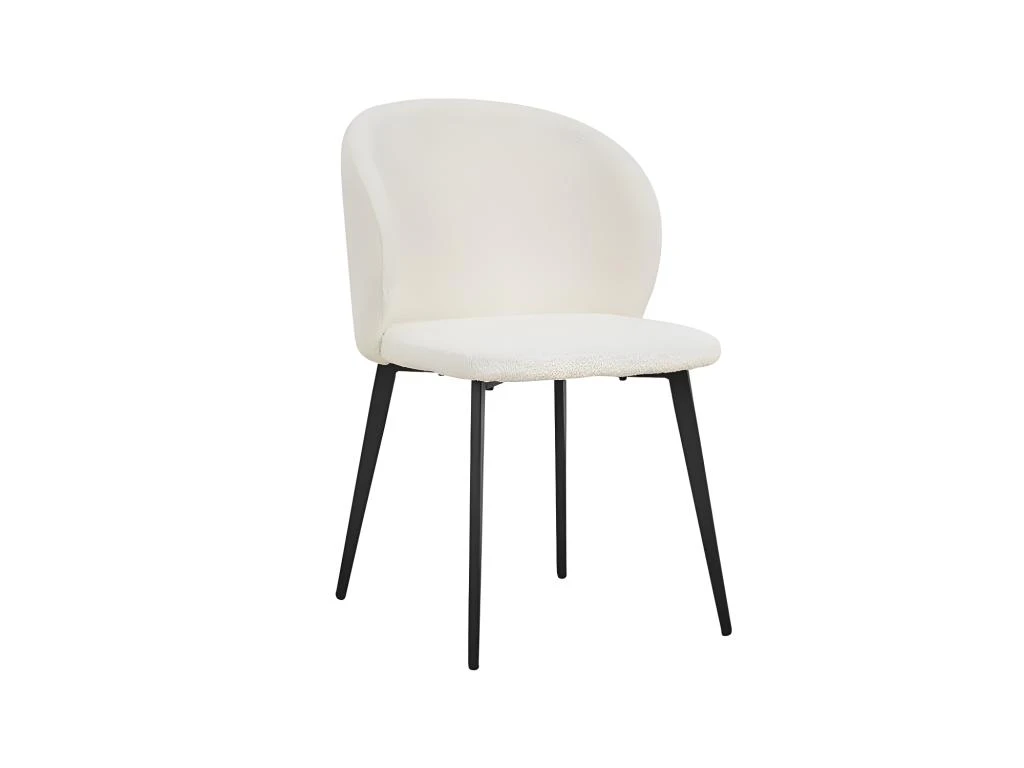 Chaise TOLO Tissus Bouclé Blanc, Dimension H80 X L51 X P55, Idéal Pour Votre Cuisine Ou Salle à Manger 1 Chaise TOLO Tissus Bouclé Blanc, Dimension H80 X L51 X P55, Idéal Pour Votre Cuisine Ou Salle à Manger