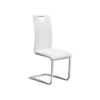 Chaise SOFI PU Blanc, Dimension H99 X L43 X P57 Cm, Idéal Pour Votre Cuisine Ou Salle à Manger