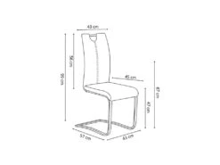 Chaise SOFI PU Blanc, Dimension H99 X L43 X P57 Cm, Idéal Pour Votre Cuisine Ou Salle à Manger 7 Chaise SOFI PU Blanc, Dimension H99 X L43 X P57 Cm, Idéal Pour Votre Cuisine Ou Salle à Manger -Mobilier De Restaurant chaise 22328863