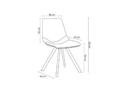 Chaise EMET PU Brun Foncé, Dimension H83 X L46 X P60 Cm, Idéal Pour Votre Cuisine Ou Salle à Manger -Mobilier De Restaurant chaise 22329033