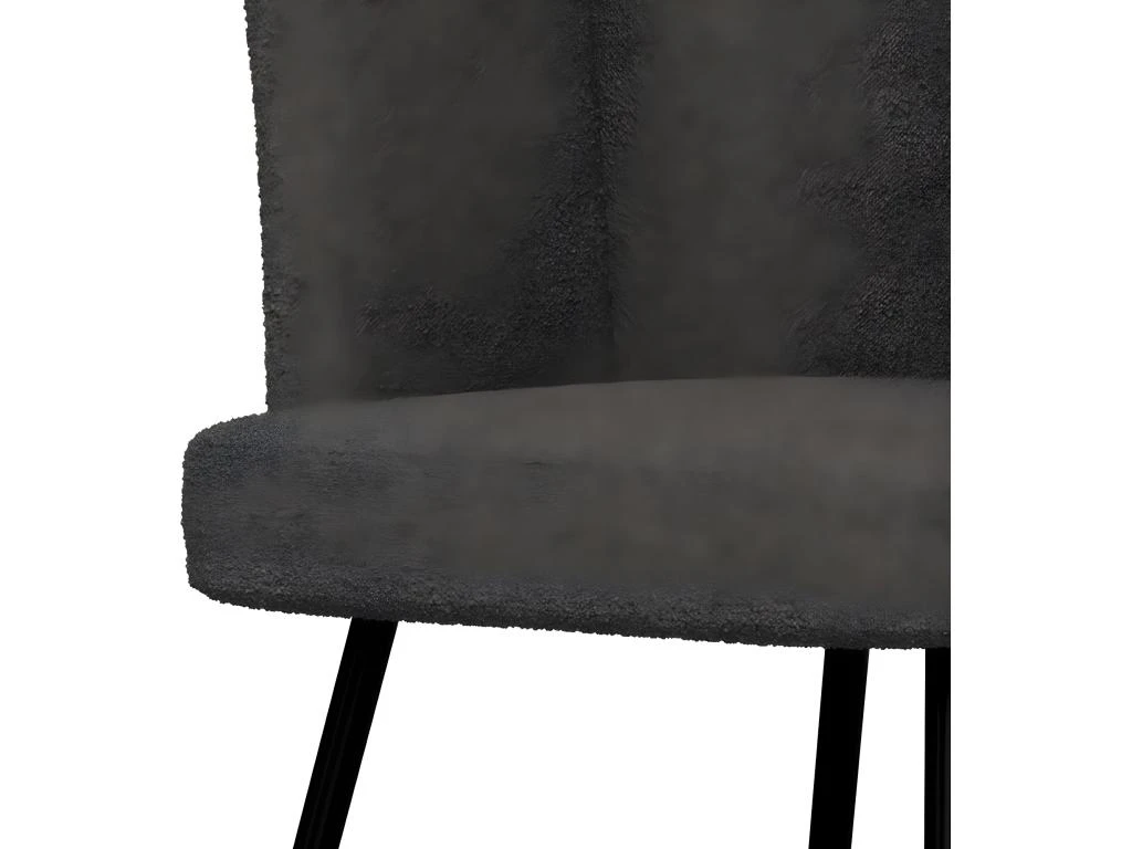 Chaise Cosette En Tissu Bouclé Gris Foncé (lot De 2) 3 Chaise Cosette En Tissu Bouclé Gris Foncé (lot De 2) – Image 3