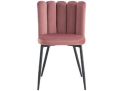 Chaise Rosy En Velours Vieux Rose (lot De 2) 12 Chaise Rosy En Velours Vieux Rose (lot De 2) -Mobilier De Restaurant chaise 22352437