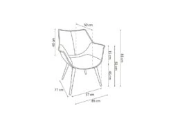 Chaise MILANO PU Micro Fibre Brun, Dimensions: H81 X L69 X P77 Cm, Idéal Pour Votre Salle A Manger Ou Cuisine -Mobilier De Restaurant chaise 22355855