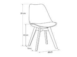 Lot De 2 Chaises Scandinaves NORA Blanches Avec Coussin - HAPPY GARDEN -Mobilier De Restaurant chaise 22365957