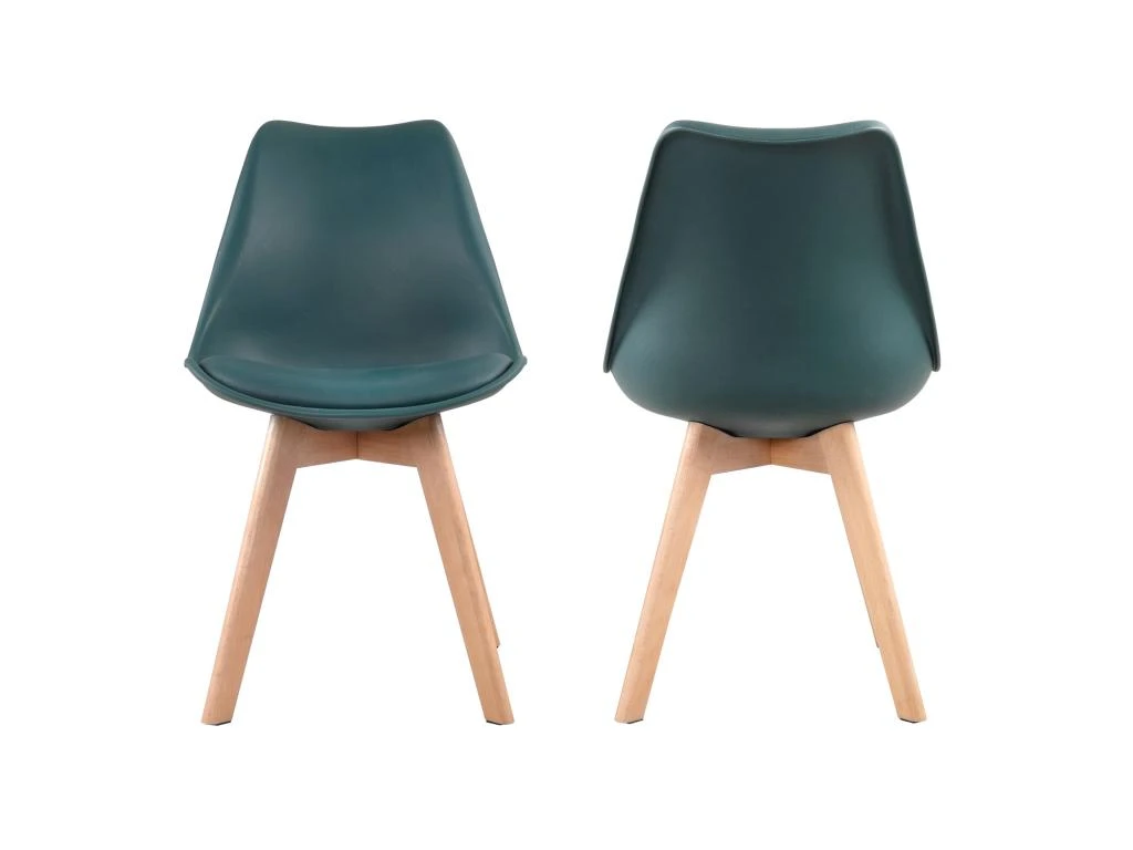 Lot De 4 Chaises Scandinaves NORA Bleues Avec Coussin - HAPPY GARDEN 4 Lot De 4 Chaises Scandinaves NORA Bleues Avec Coussin - HAPPY GARDEN – Image 4