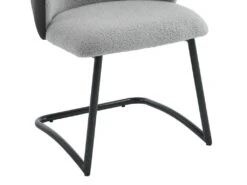Lot De 2 Chaises De Salle à Manger - Tissu En Sherpa - Gris 12 Lot De 2 Chaises De Salle à Manger - Tissu En Sherpa - Gris -Mobilier De Restaurant chaise 22477351