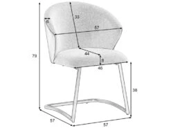 Lot De 2 Chaises De Salle à Manger - Tissu En Sherpa - Gris 13 Lot De 2 Chaises De Salle à Manger - Tissu En Sherpa - Gris -Mobilier De Restaurant chaise 22477353