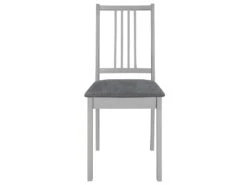 Lot De 4 Chaises De Salle à Manger Cuisineà Dîner Avec Coussins Gris Bois Solide CDS022102 -Mobilier De Restaurant chaise 22477857