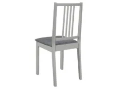 Lot De 4 Chaises De Salle à Manger Cuisineà Dîner Avec Coussins Gris Bois Solide CDS022102 -Mobilier De Restaurant chaise 22477861