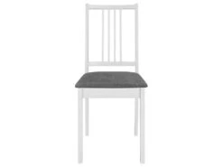 Chaises à Manger Avec Coussins Lot De 6 Blanc Bois Solide 9 Chaises à Manger Avec Coussins Lot De 6 Blanc Bois Solide -Mobilier De Restaurant chaise 22558541