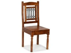 Chaise à Manger 2 Pcs Bois Avec Finition Couleur Miel Classique -Mobilier De Restaurant chaise 22560699