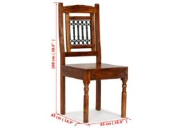 Chaise à Manger 2 Pcs Bois Avec Finition Couleur Miel Classique -Mobilier De Restaurant chaise 22560703