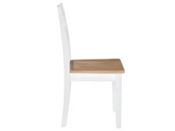 Chaises à Manger Lot De 2 Blanc Bois D'hévéa Massif 9 Chaises à Manger Lot De 2 Blanc Bois D'hévéa Massif -Mobilier De Restaurant chaise 22566065