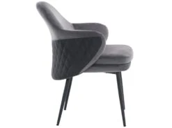 Chaise - Coutures En Tissu Et Cuir PU - Siège Amovible - Gris -Mobilier De Restaurant chaise 22690783