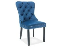 Chaise De Salle à Manger Design 51 X 46 X 98 Cm - Bleu Marine