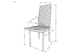 Chaise Design En Cuir écologique 40 X 50 X 98 Cm - Noir -Mobilier De Restaurant chaise 22723997