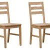 Lot De 2 Chaises De Salle à Manger Cuisine Design Classique Bois D'acacia Massif CDS020274