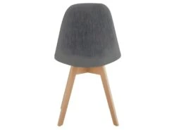 STELLA - Chaise Scandinave Tissu Gris Pieds Hêtre (x2) -Mobilier De Restaurant chaise 22745401