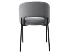 Chaise En Tissu Velours 51 X 57 X 77 Cm - Gris -Mobilier De Restaurant chaise 22800059