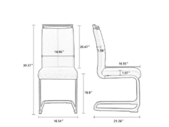 Lot De 4 Chaises De Salle à Manger - En Similicuir - Bleu -Mobilier De Restaurant chaise 22801483