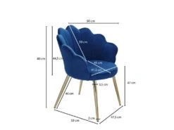 Chaise De Salle à Manger Tulip Velours / Chaise De Cuisine Rembourrée En Métal Shell Chair -Mobilier De Restaurant chaise 22802883