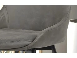 Chaise MICRA PU Micro Fibre Gris, Dimensions: H86 X L49 X P61 Cm, Idéal Pour Un Salon De Prestige -Mobilier De Restaurant chaise 22804231
