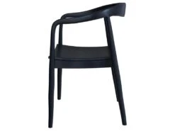 Chaise Lombok En Bois De Teck Noir -Mobilier De Restaurant chaise 22810355