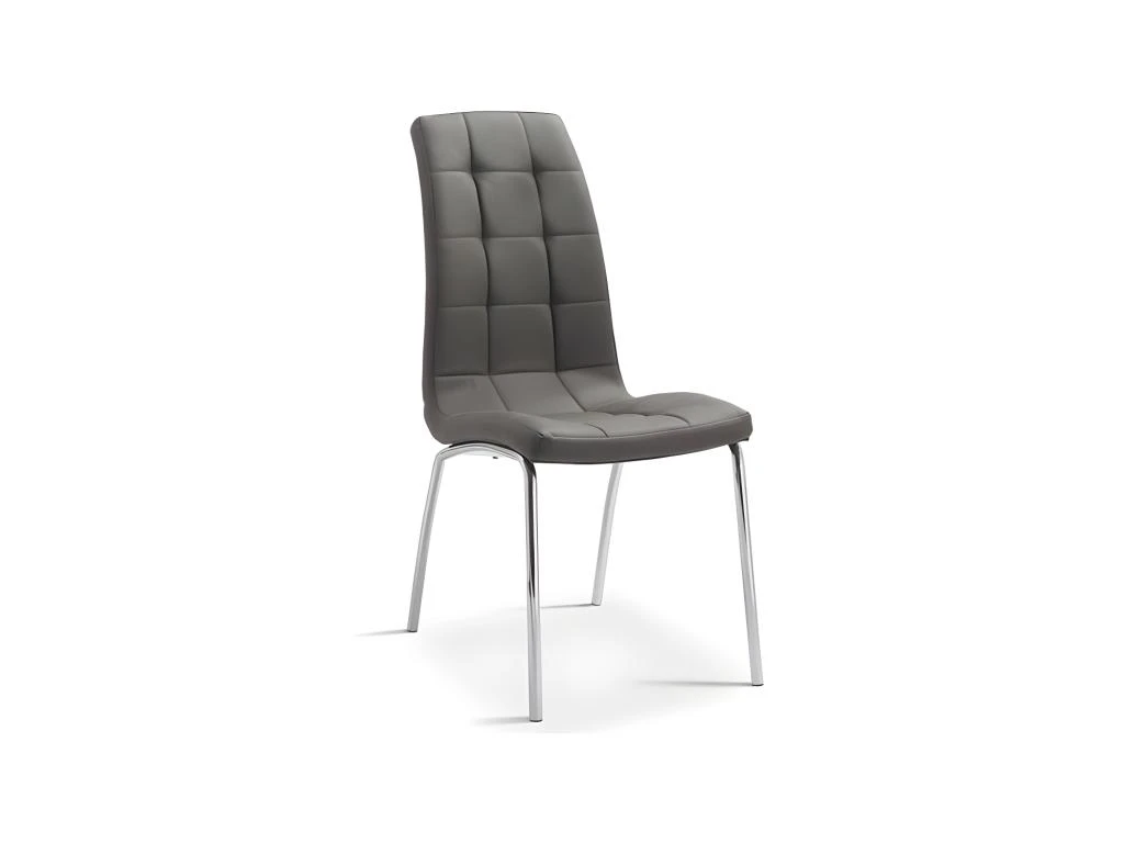 Chaise MERIL PU Gris, Dimensions: H96 X L42 X P55 Cm, Idéal Pour Une Salle à Manger Tape-à-l'œil 1 Chaise MERIL PU Gris, Dimensions: H96 X L42 X P55 Cm, Idéal Pour Une Salle à Manger Tape-à-l'œil