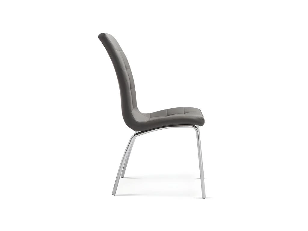 Chaise MERIL PU Gris, Dimensions: H96 X L42 X P55 Cm, Idéal Pour Une Salle à Manger Tape-à-l'œil 5 Chaise MERIL PU Gris, Dimensions: H96 X L42 X P55 Cm, Idéal Pour Une Salle à Manger Tape-à-l'œil – Image 5