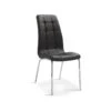 Chaise MERIL PU Noir, Dimensions: H96 X L42 X P55 Cm, Idéal Pour Une Salle A Mangé Tape A L'œil