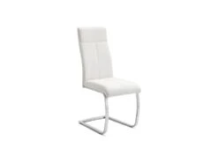 Chaise ALI PU Blanc, Dimensions: H101 X L42 X P61 Cm, Idéal Pour Une Salle à Manger Unique